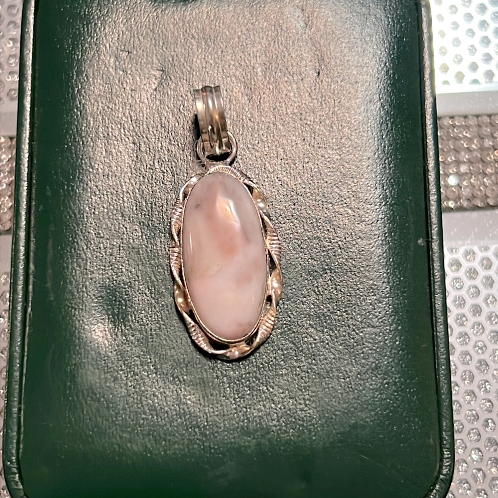 Genuine Pink Opal Stone Pendant